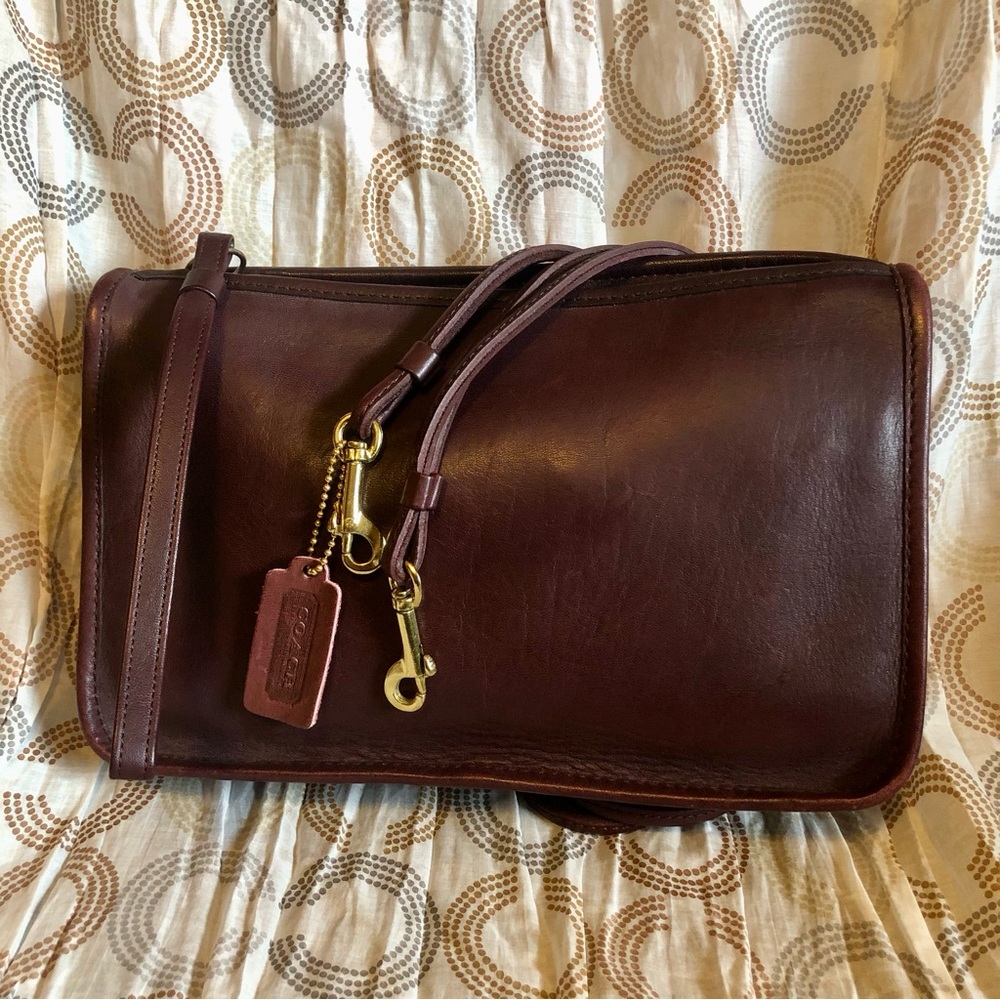 ❌SOLD❌Coach NYC Vintage Bonnie Cashin Era Basic Bag in Burgundy 9455 - Picture 1 of 12